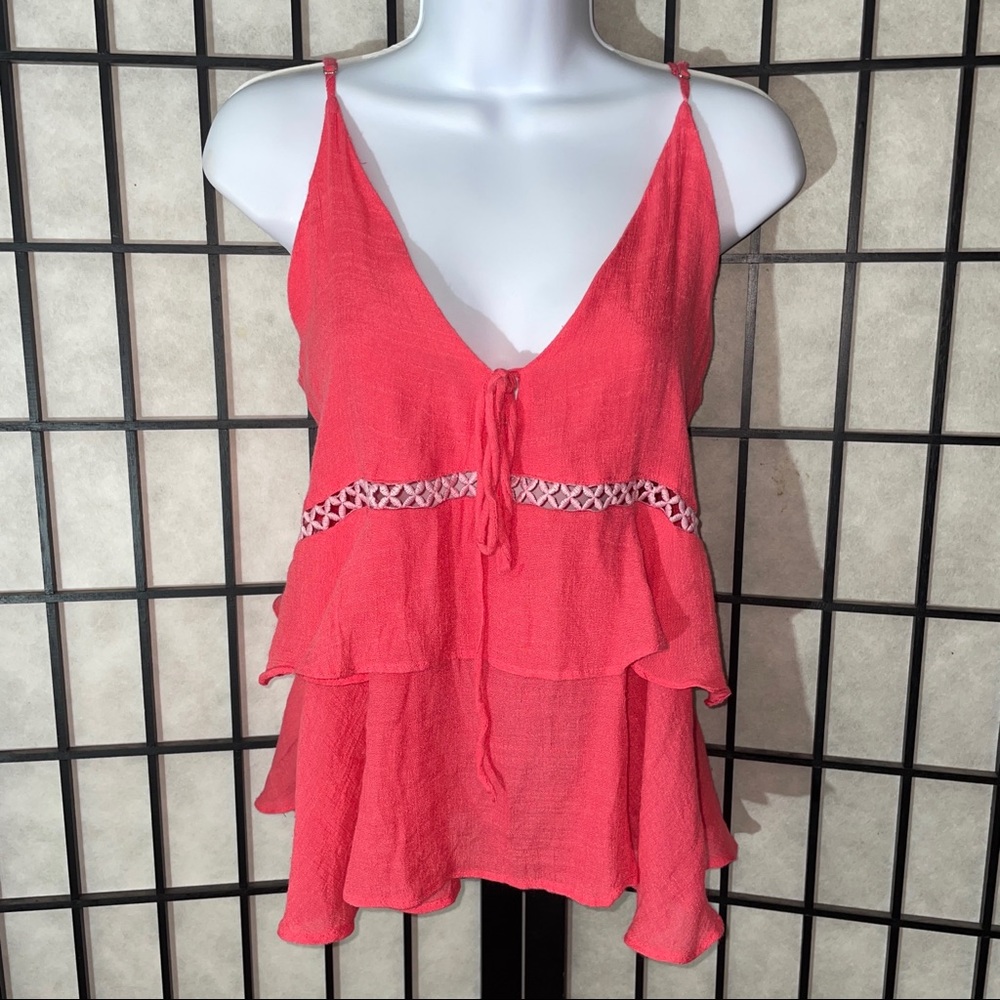 Wyhte Eyelash Ladies tank top size small